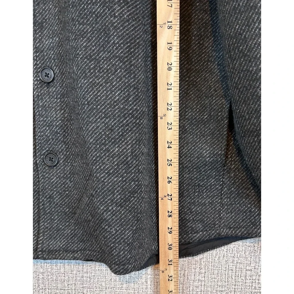 Banana Republic Mens XL Charcoal‎ Gray Twill Button Front Shirt Jacket Shacket